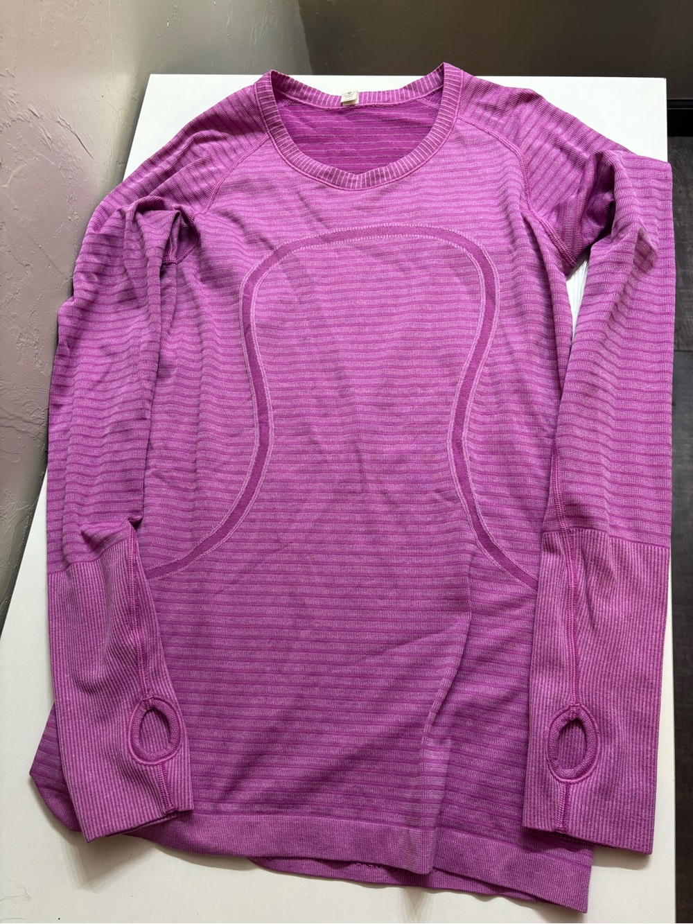 lululemon athletica Heathered Magenta Long-Sleeve Athletic Top